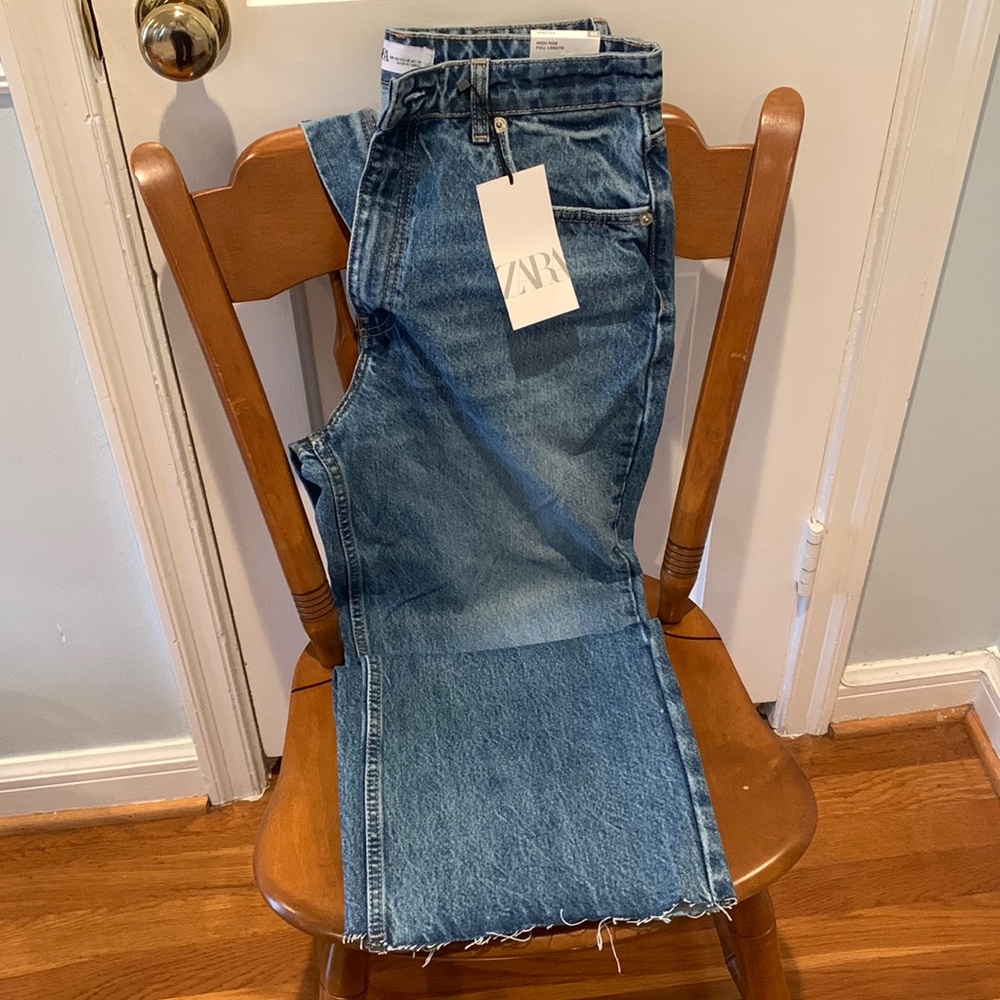 ZARA- WIDE leg- High rise full length- size 10 (US)